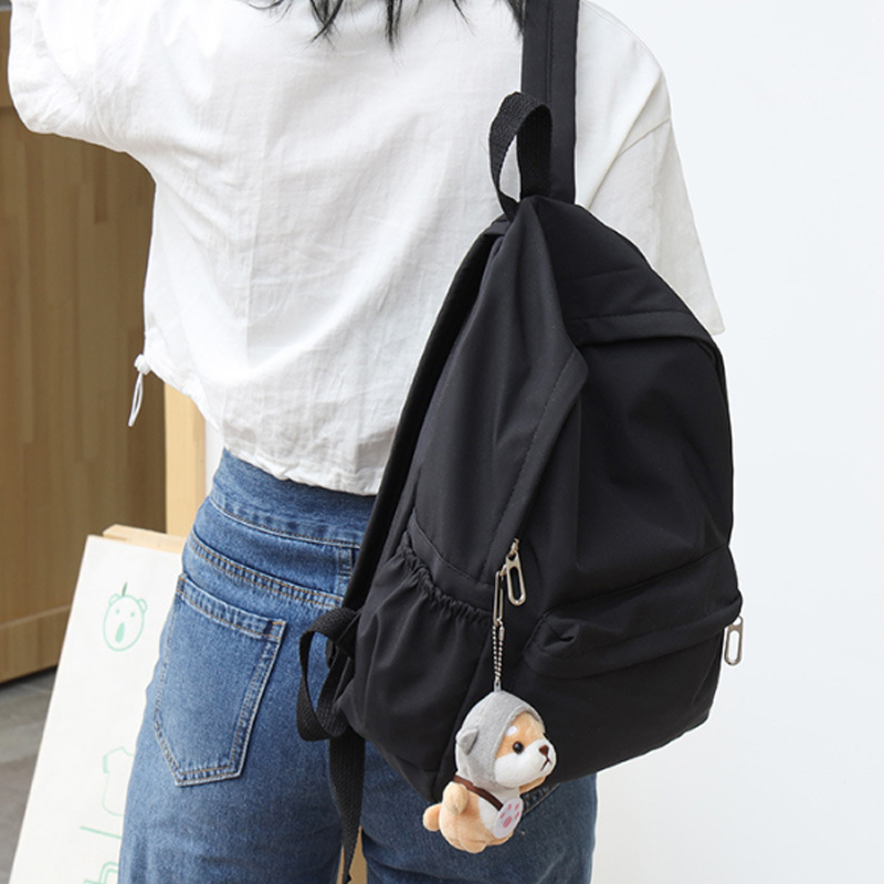Fashion Backpack Women - Mochila feminina de cor lisa, para