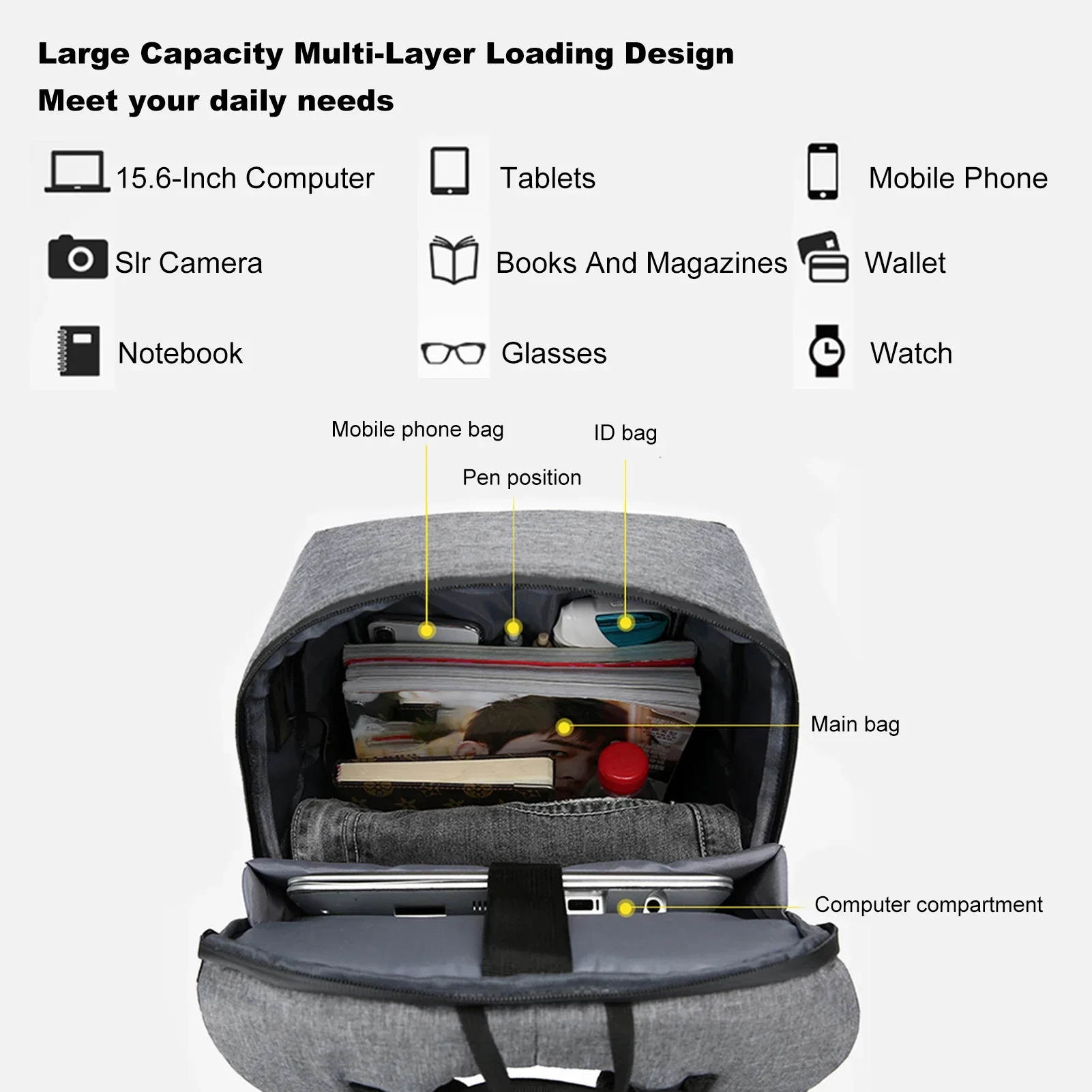 Mochila para portátil de 17 po - Fashion Backpack Women avaliação e preço